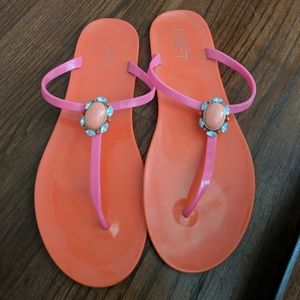 Pink jeweled sandals